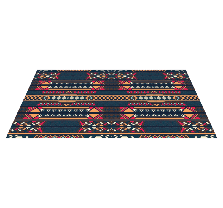Tribal Pattern Motif ethnic vinyl rug - TenStickers