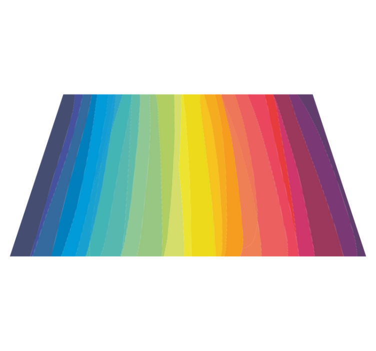 Colorful Gradient Stripes striped vinyl rug - TenStickers
