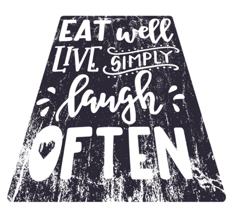 Eat well and laugh often kitchen vinyl rug - TenStickers