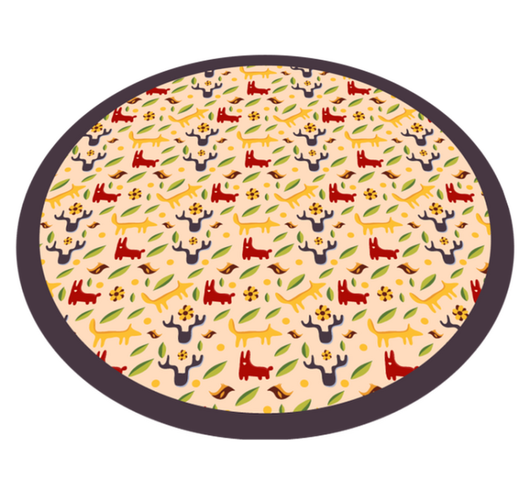 Colorful forest animals kids vinyl rug - TenStickers