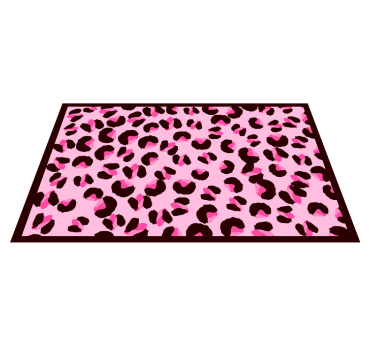 Pink Leopard Pattern animal print vinyl rug - TenStickers