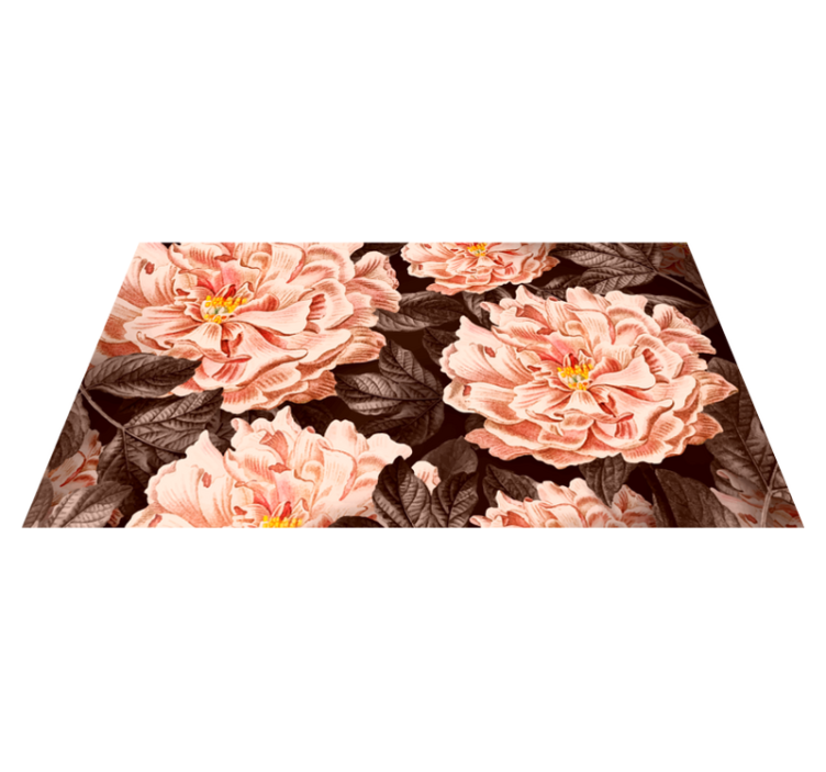 Elegant Flower Blooms floral vinyl rug - TenStickers
