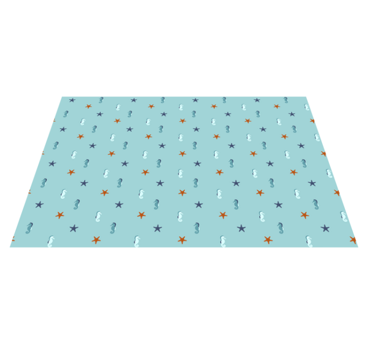 Blue stars motif star vinyl rug - TenStickers
