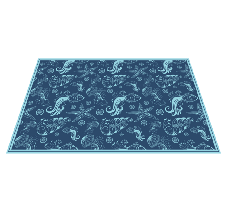 Underwater Motif nature vinyl rug - TenStickers