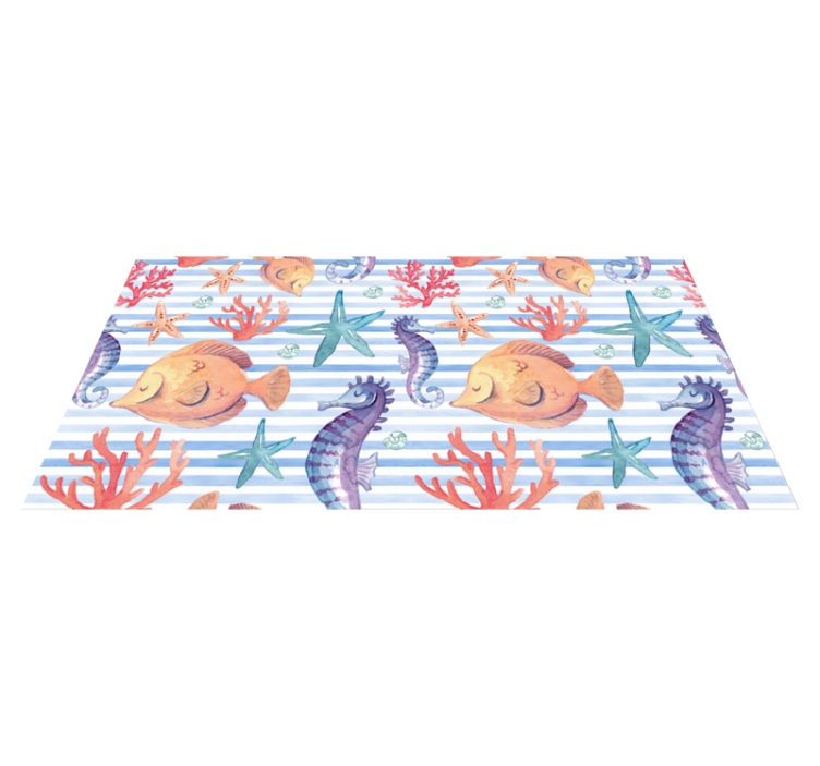 Oceanic Sea Life kids vinyl rug - TenStickers