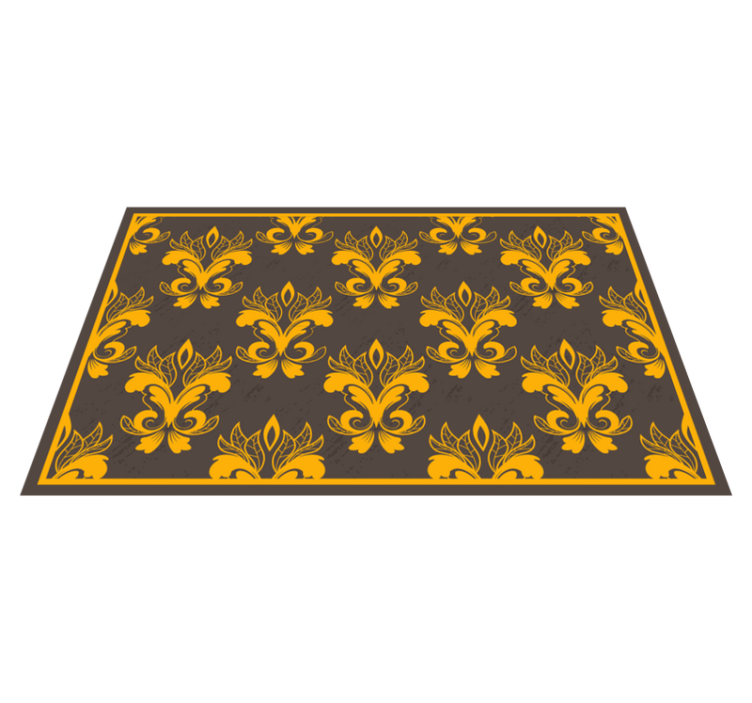 Graceful Botanical Arrangement vintage vinyl rug - TenStickers