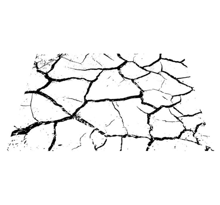 Cracked Earth stone effect vinyl rug - TenStickers