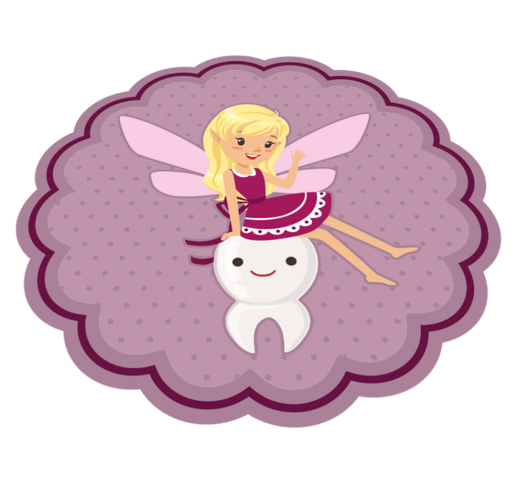 FAIRY AND TOOTH kids vinyl rug - TenStickers
