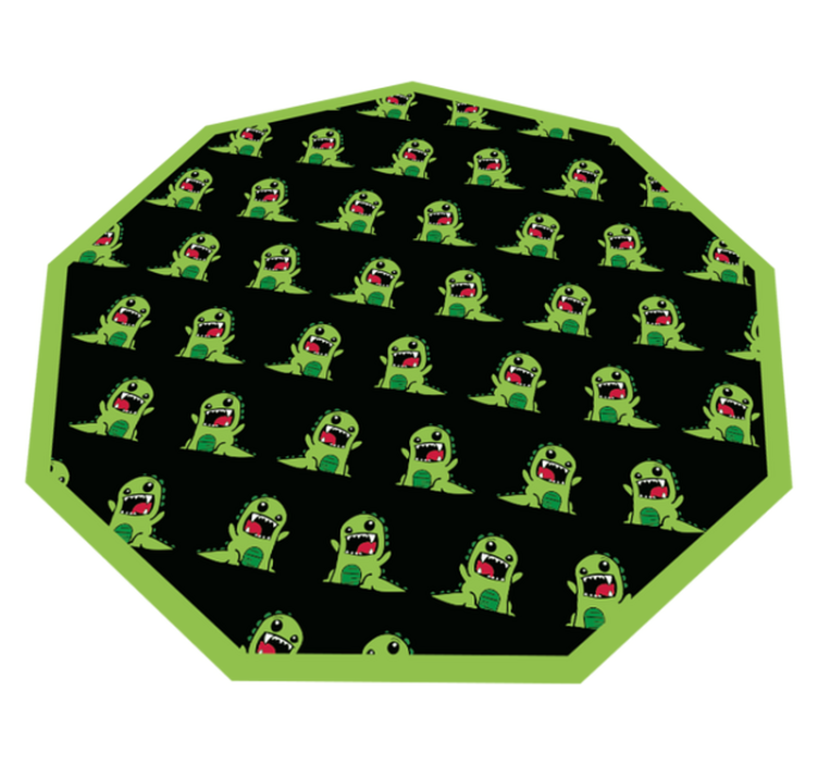 Cartoon Creature Pattern kids vinyl rug - TenStickers