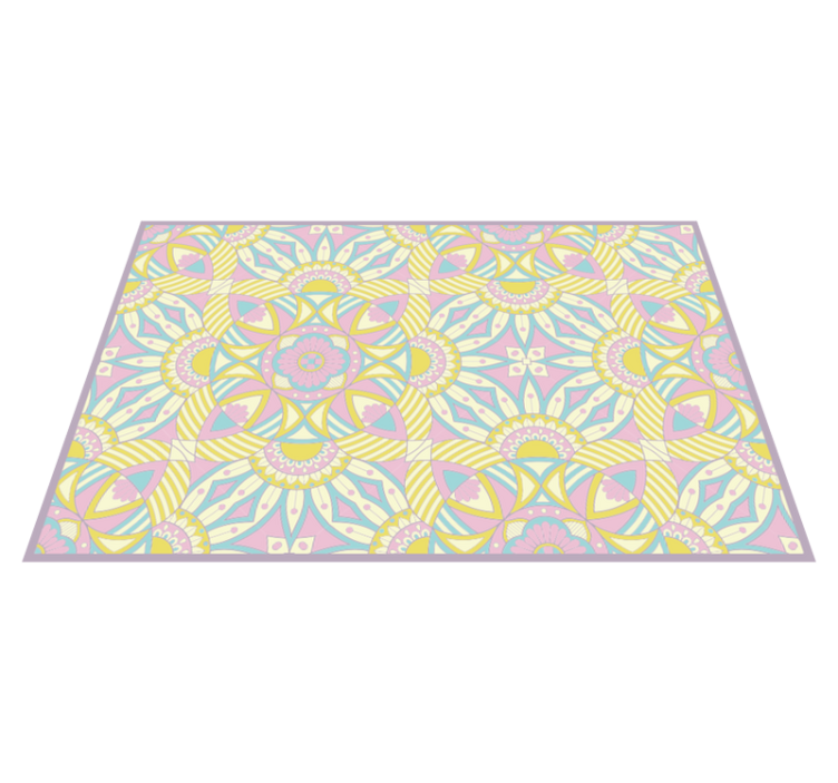 Complex Geometric Arrangements mandala vinyl rug - TenStickers