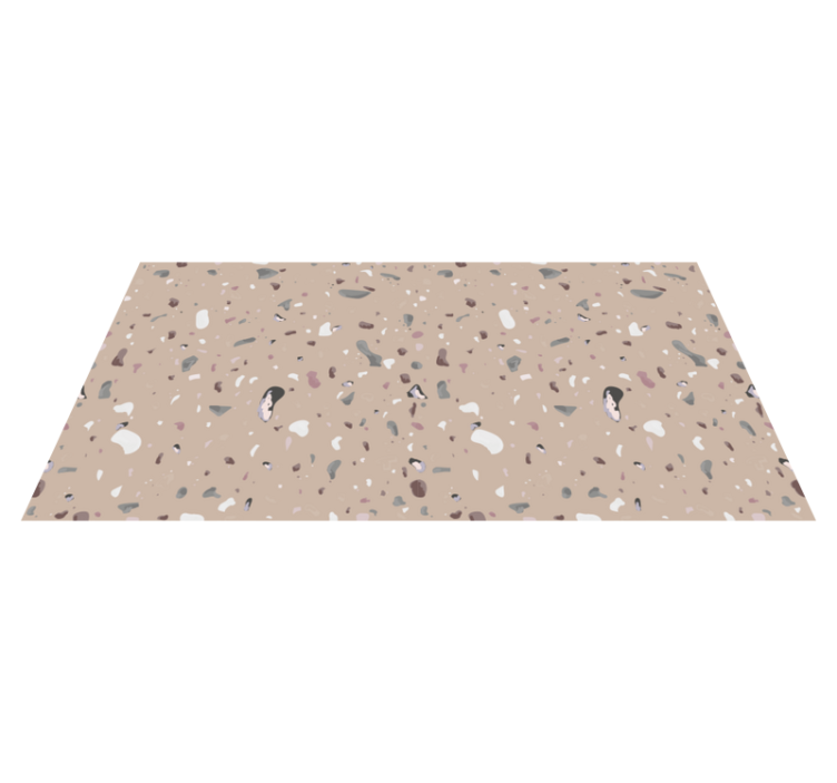 Beige terrazzo tile carpet - TenStickers