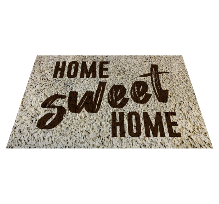 Fluffy home sweet home custom rug - TenStickers