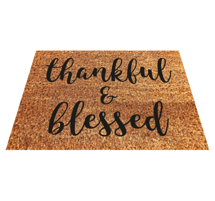 Thankful and blessed custom rug - TenStickers