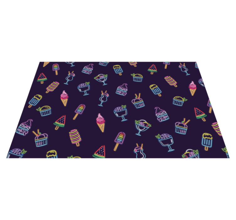 Neon Sweet Treats kids vinyl rug - TenStickers