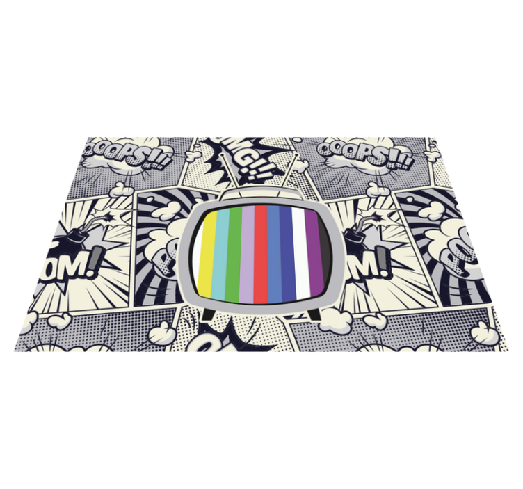 Retro Television Screen teen vinyl rug - TenStickers