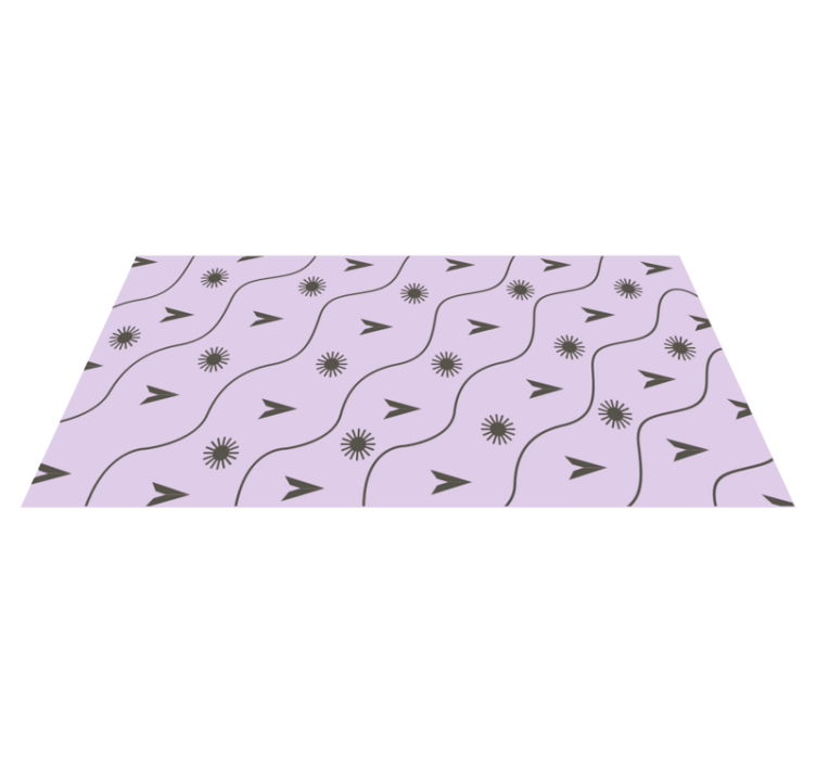 Wave Pattern Vibrance modern vinyl rug - TenStickers