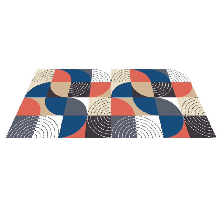 Abstract modern design geometric vinyl rug - TenStickers