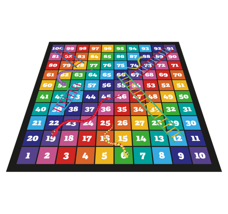 Game vinyl rug snakes and ladders - TenStickers