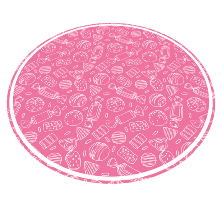 Cadny pink pattern kids vinyl rug - TenStickers