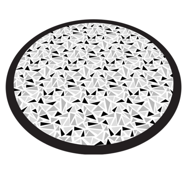 Black and grey triangles geometric vinyl rug - TenStickers