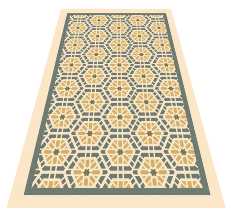 Geometric patterned artwork bedroom vinyl rug - TenStickers