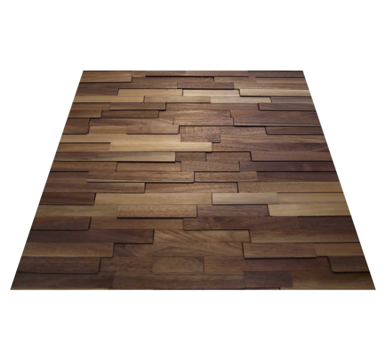 Wooden plank 3d texture wood effect vinyl rug - TenStickers