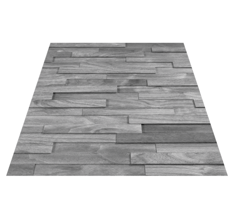 Grey panels wood effect vinyl rug - TenStickers