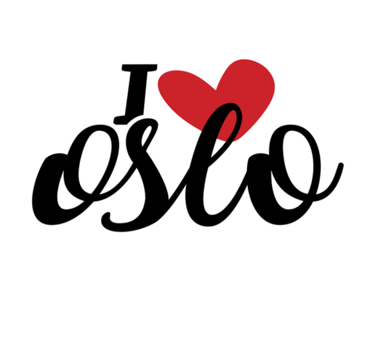 Heartfelt Oslo Love custom rug - TenStickers