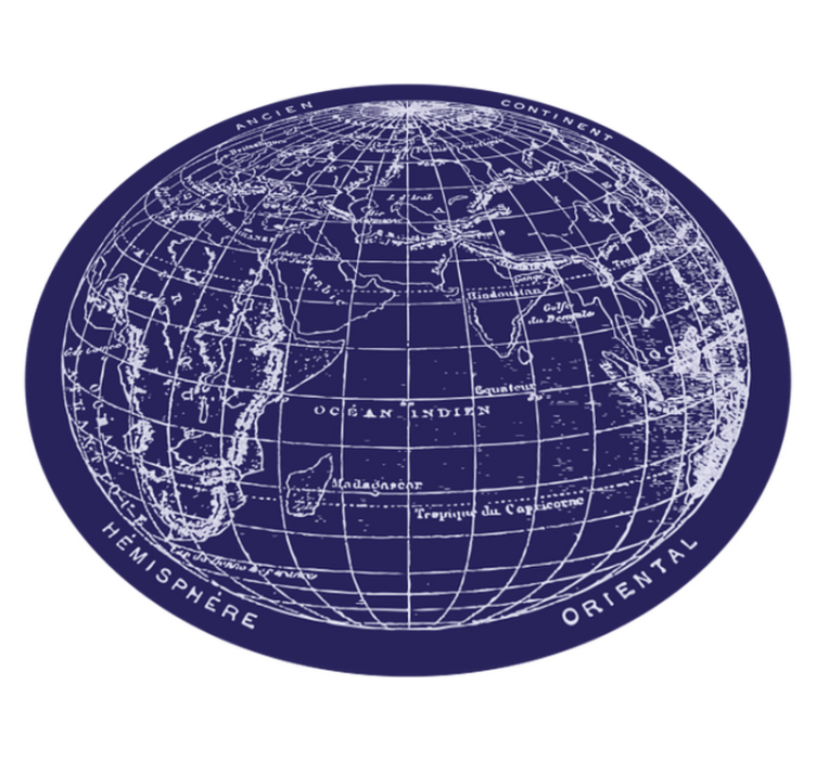 World Map Display bedroom vinyl rug - TenStickers