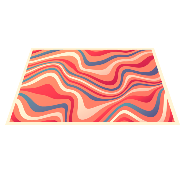 Wavy Color Scheme modern vinyl rug - TenStickers