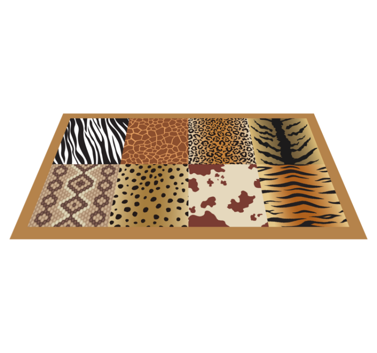 Safari Style Patterns animal print vinyl rug - TenStickers