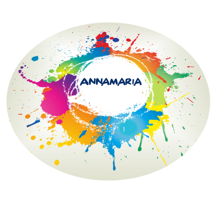 Splashes with name teen vinyl rug - TenStickers