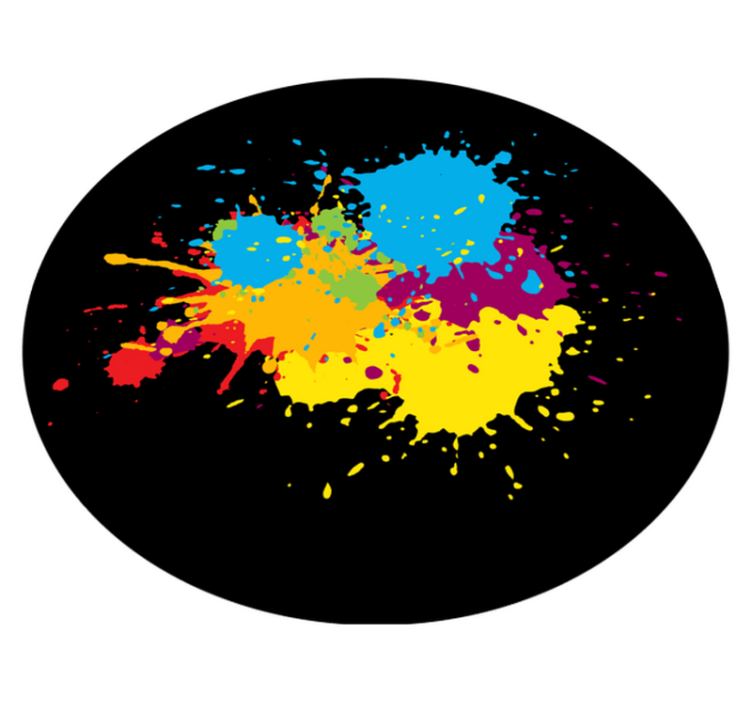 Colorful splash stains teen vinyl rug - TenStickers
