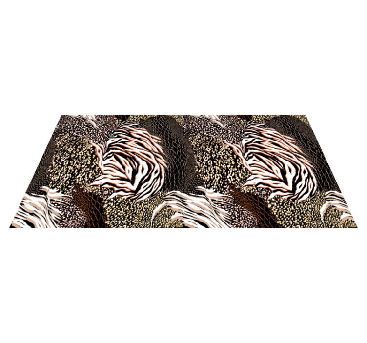 Animal print vinyl rug with striking zebra patterns - TenStickers