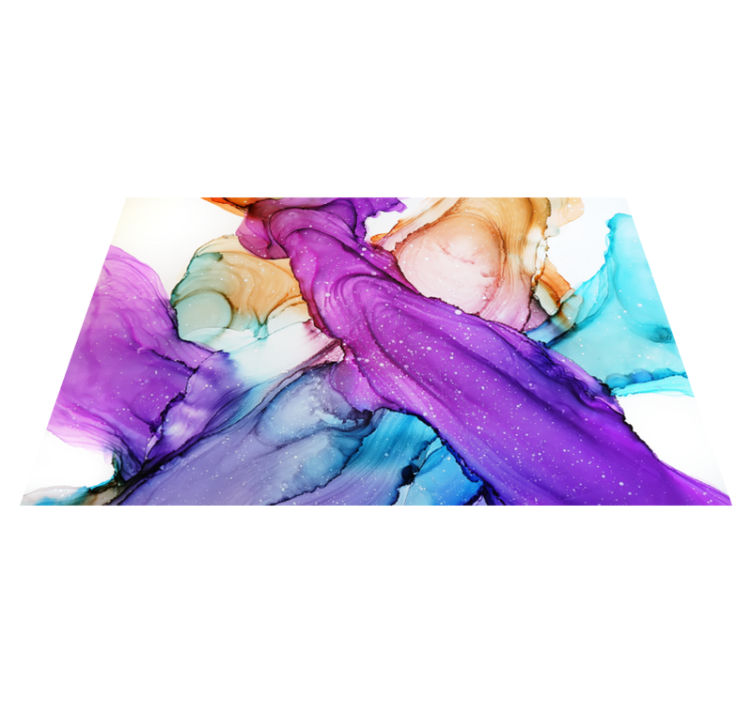 Bathroom vinyl rug abstract fluid swirls - TenStickers