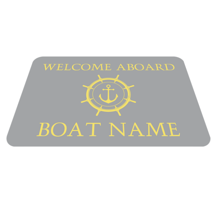 Nautical welcome custom vinyl rug - TenStickers