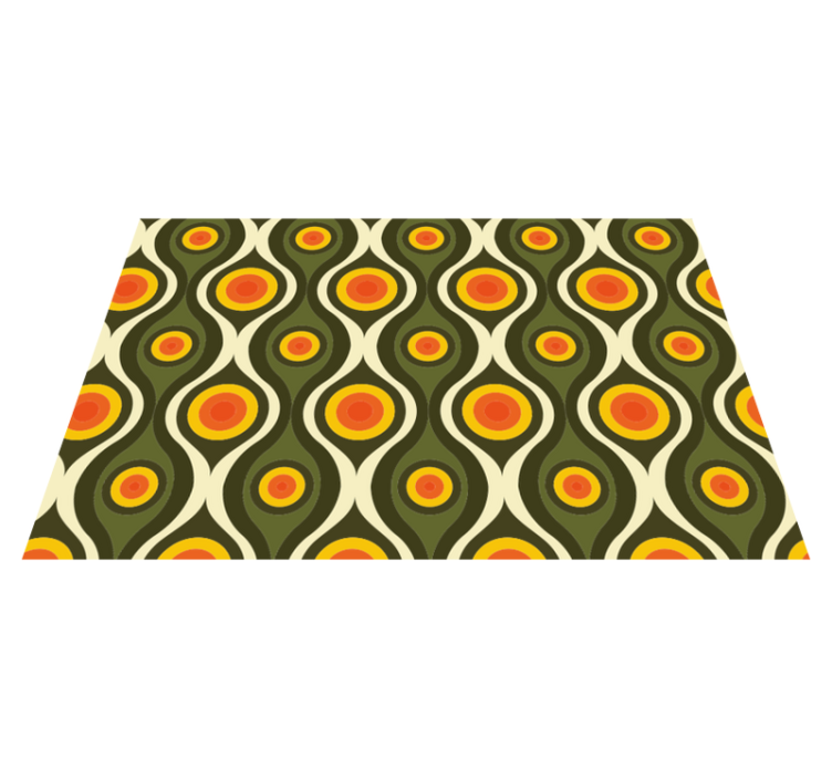 Retro Circle Emblem mosaic vinyl rug - TenStickers