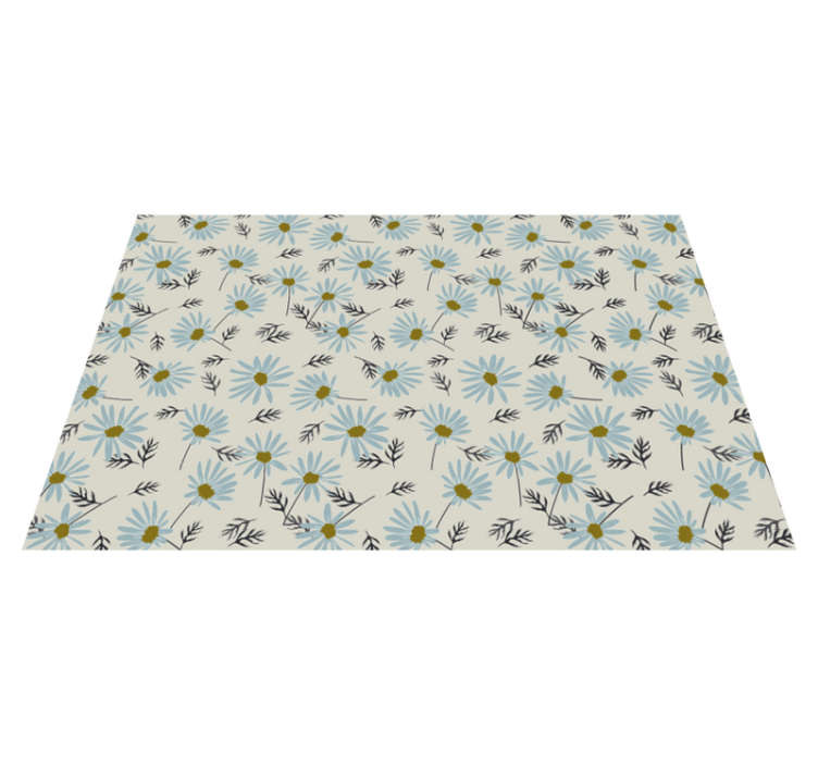 Floral Freshness living room vinyl rug - TenStickers