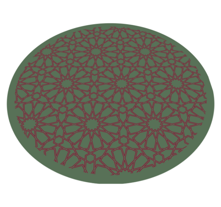 Mosaic vinyl rug with complex geometric design - TenStickers
