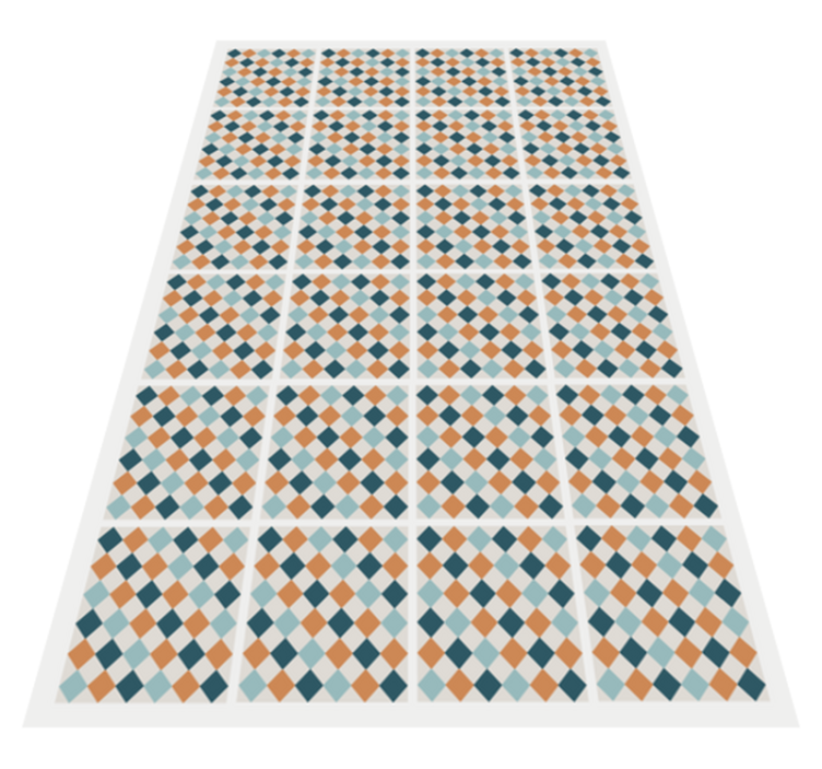 Abstract geometric tiles bathroom vinyl rug - TenStickers