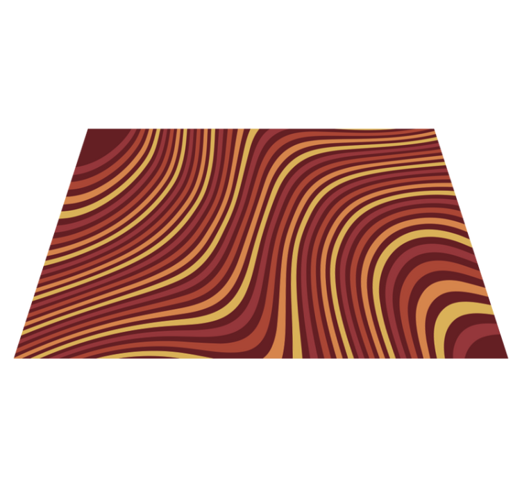 70s pop rainbow waves vintage rug - TenStickers