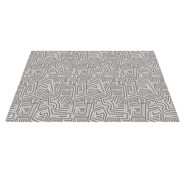 Abstract Linear Shapes modern vinyl rug - TenStickers