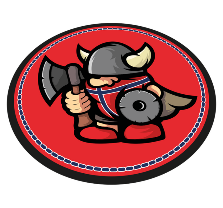 Viking Warrior Emblem kids vinyl rug - TenStickers