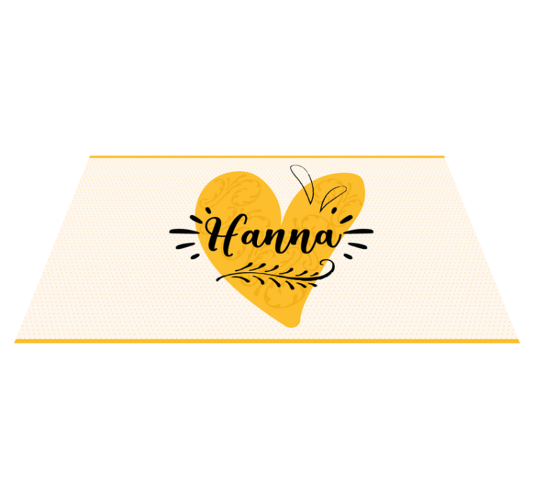 Custom orange heart teen vinyl rug - TenStickers