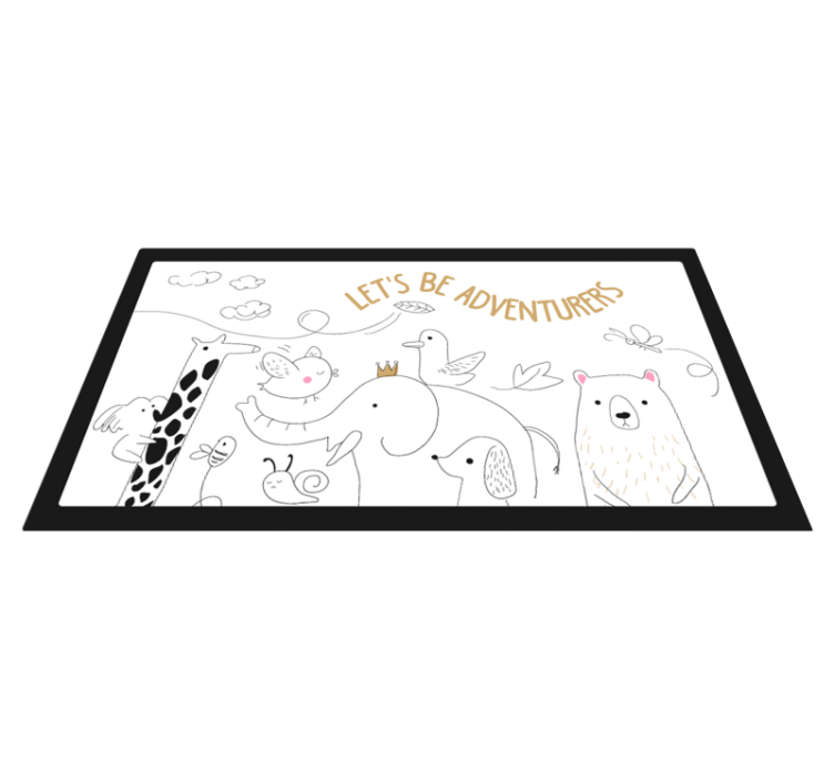 Animal Adventure Scene nursery vinyl rug - TenStickers