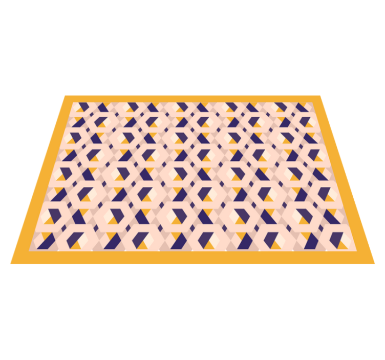 Kitchen vinyl rug lively geometric design - TenStickers