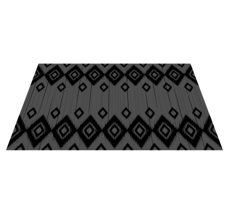 Black diamond design kitchen vinyl rug - TenStickers