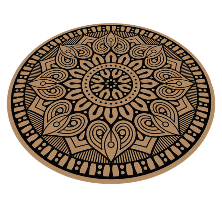 Mandala vinyl rug with elegant design - TenStickers