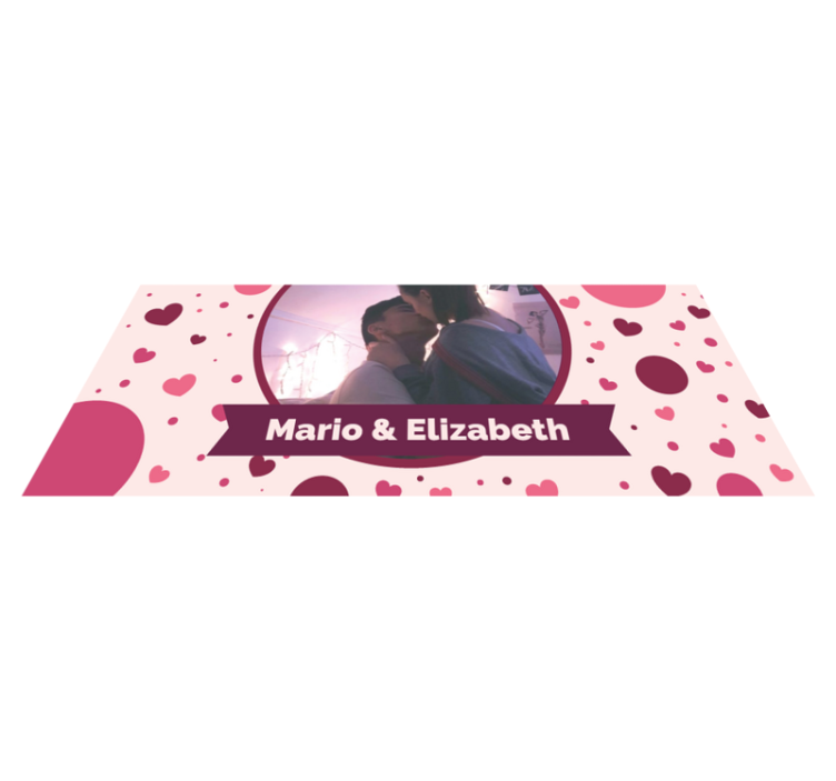Personalised love picture bedroom vinyl rug - TenStickers