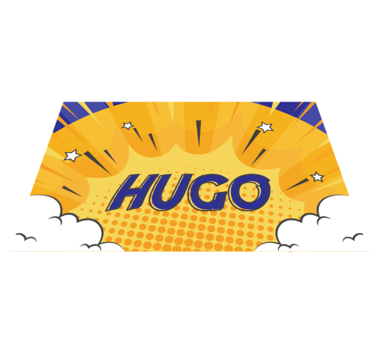 Personalized heroic sunburst custom vinyl rug - TenStickers